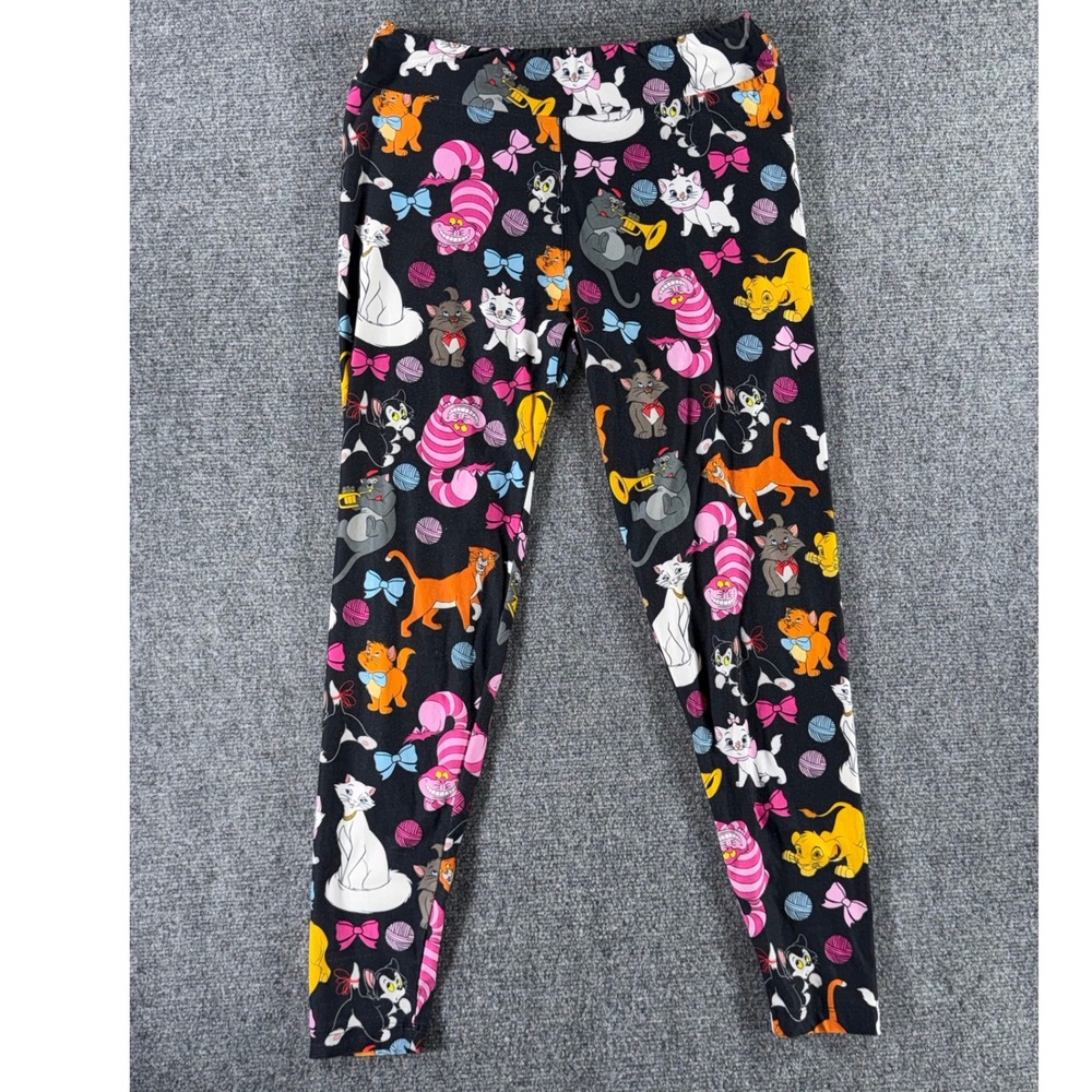 Disney Parks Womens All Over Print Cat Leggings Marie Cheshire Cat Simba Large